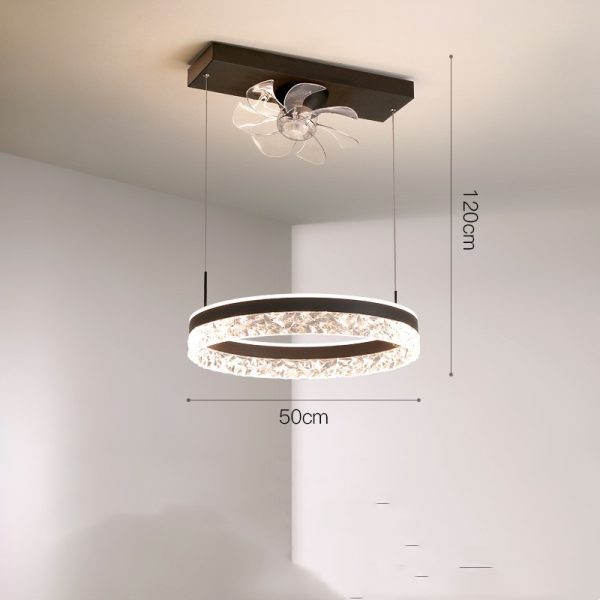 The New Ceiling Light Invisible Fan Scandinavian Light Luxury Ceiling Fan Light - Image 3