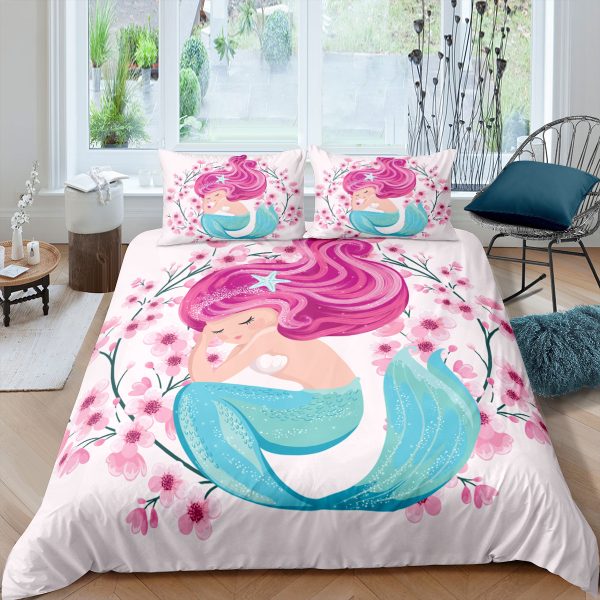 Home Textile Digital Printing Cartoon Mermaid Duvet Cover - Image 4