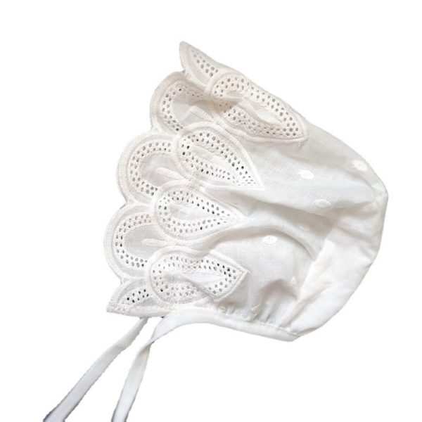 Pure Cotton Hollow Embroidered Baby Sun Hat - Image 5