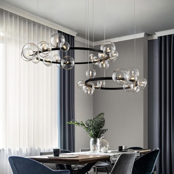 Light Luxury Living Room Light Modern Simple Nordic Bubble Chandelier - Image 5