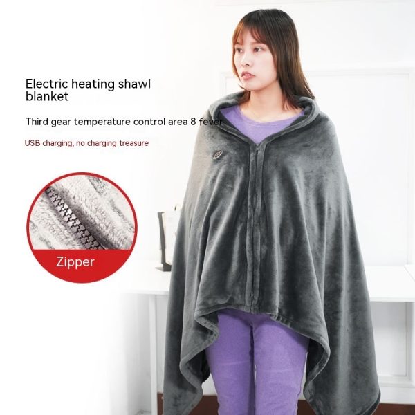 Plush Heating Blanket Office Nap Blanket Heating Shawl - Image 6