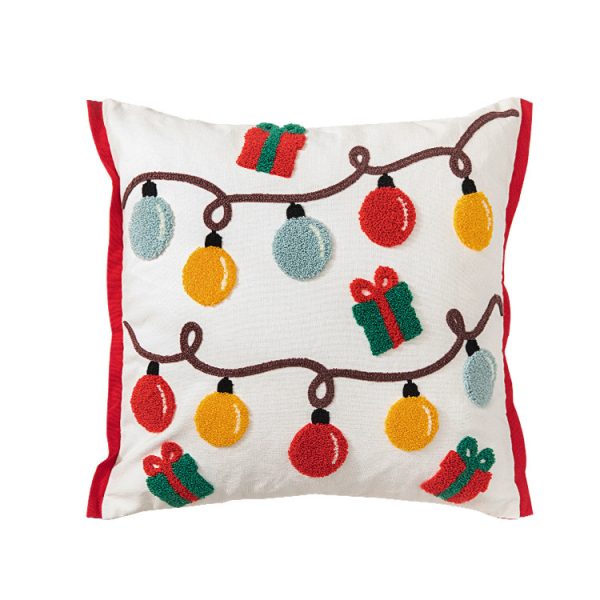 Christmas Embroidered Cotton Pillowcase - Image 5