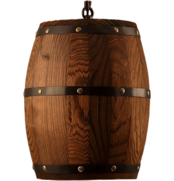 Creative Personality Wooden Barrel Bar Chandelier - Image 3