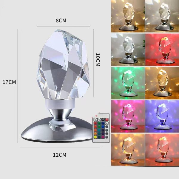 Bedroom Simple Atmosphere Diamond Crystal Table Lamp - Image 7