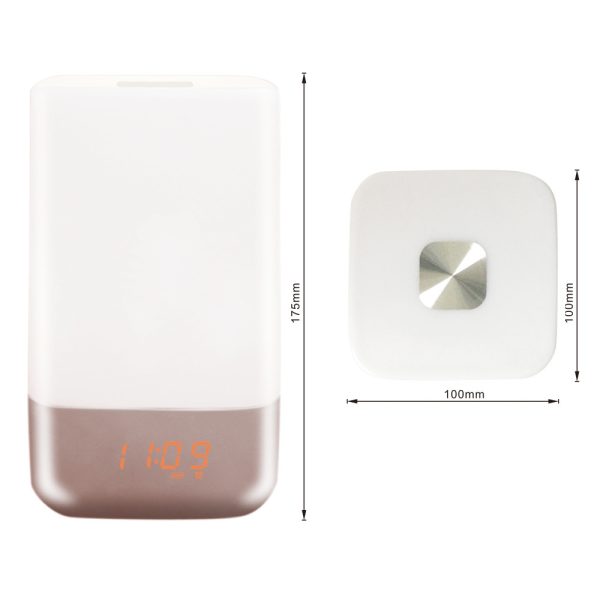 The new intelligent LED lamp alarm clock wake time touch wake light colorful bedroom Nightlight gift wholesale - Image 4