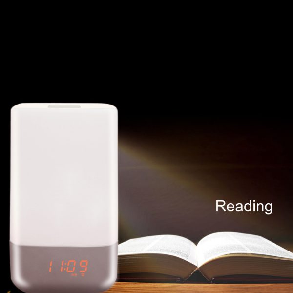 The new intelligent LED lamp alarm clock wake time touch wake light colorful bedroom Nightlight gift wholesale - Image 3