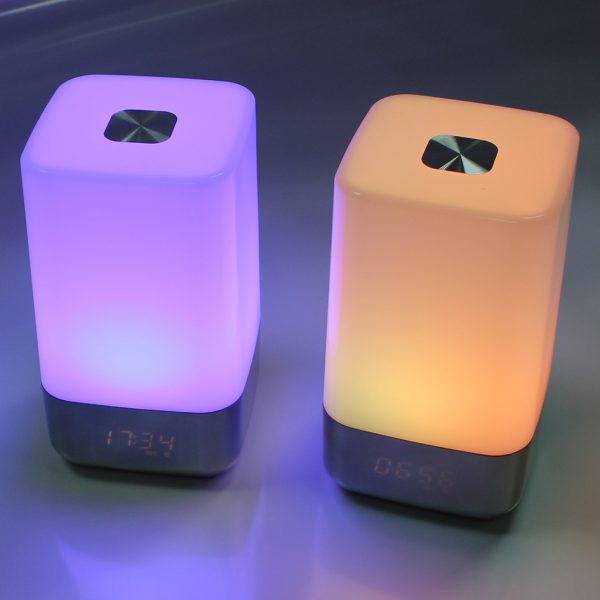 The new intelligent LED lamp alarm clock wake time touch wake light colorful bedroom Nightlight gift wholesale - Image 5