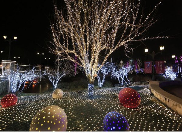 Christmas led lights string lights outdoor waterproof fishnet lights full of stars paved holiday lights wedding ins decorative lights - Image 5