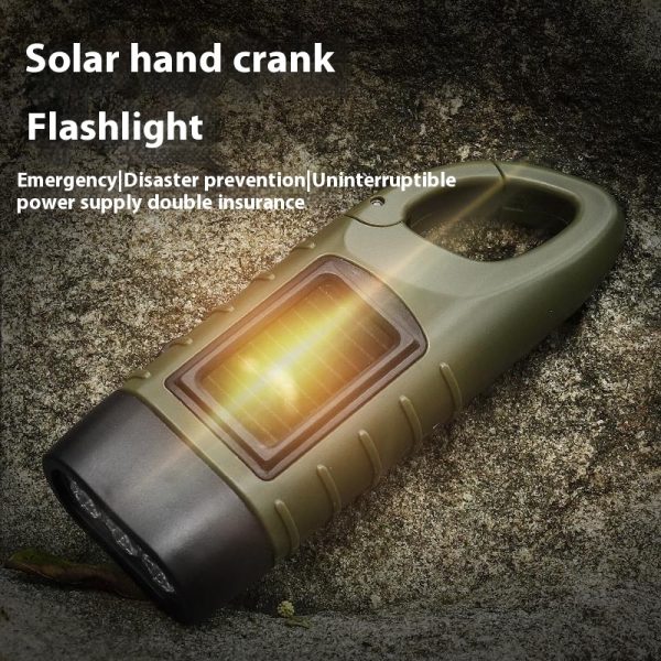 Hand-cranking Self-generating Small Solar Flashlight