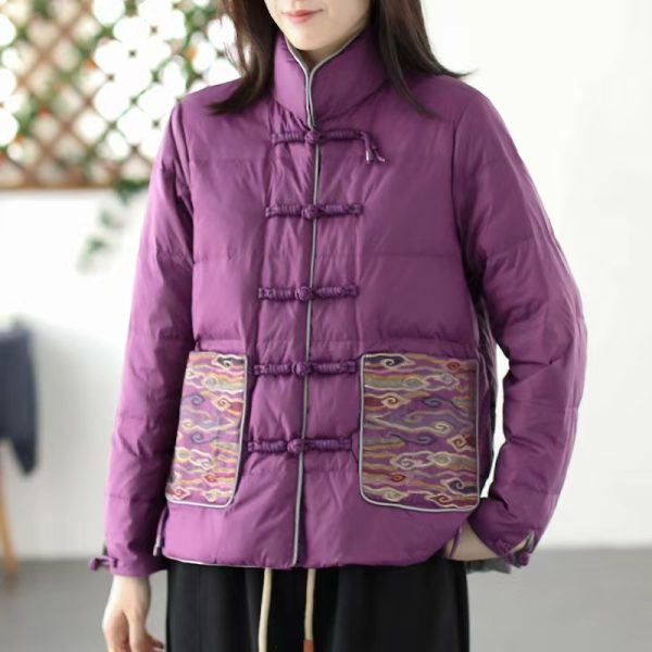 Women's Clothing Short Embroidery Down Jacket Women - Image 2