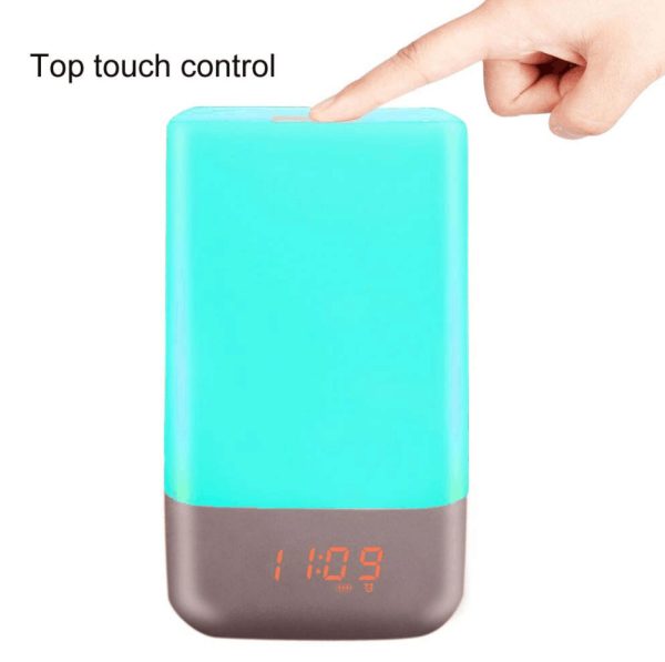 The new intelligent LED lamp alarm clock wake time touch wake light colorful bedroom Nightlight gift wholesale