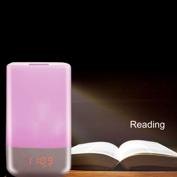 The new intelligent LED lamp alarm clock wake time touch wake light colorful bedroom Nightlight gift wholesale - Image 2