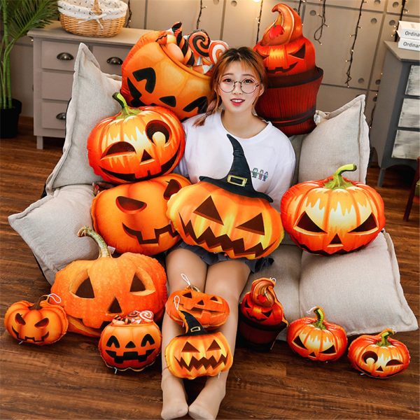 Funny pumpkin pillow