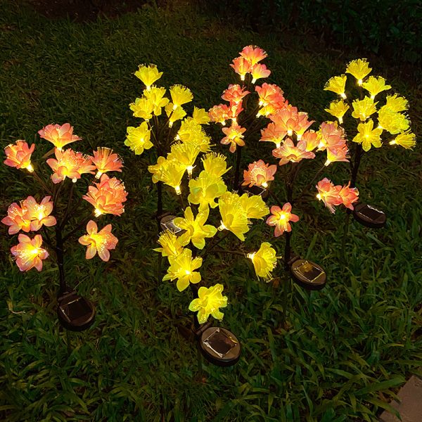 Led Solar Lamp Simulation Camellia Lawn - Image 3