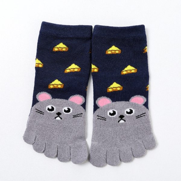 Five Toe Socks Cotton Socks Cute Cartoon - Image 4