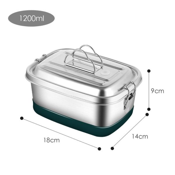 304 Stainless Steel Sealed Overflow-proof Double-layer Convenient Lunch Box - Image 5