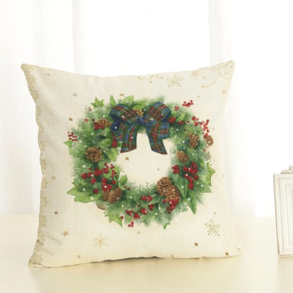 Christmas Print Home Sofa Without Core Cushion Cover - Image 5