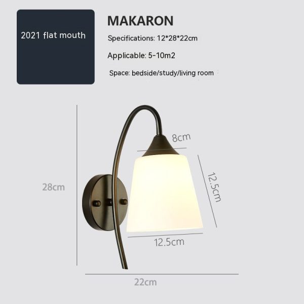 Modern Minimalist Bedroom Bedside Wall Lamp - Image 3