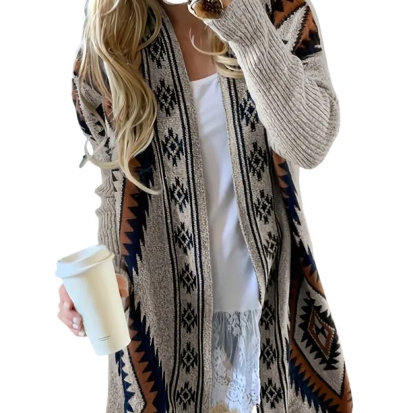 Autumn And Winter Leisure Loose Knitted Sweater Coat - Image 5