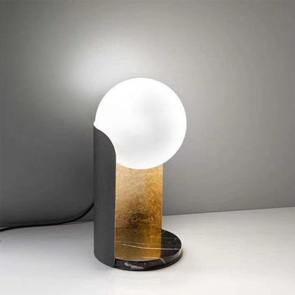 Marble Table Lamp Glass Ball Bedroom Bedside - Image 4