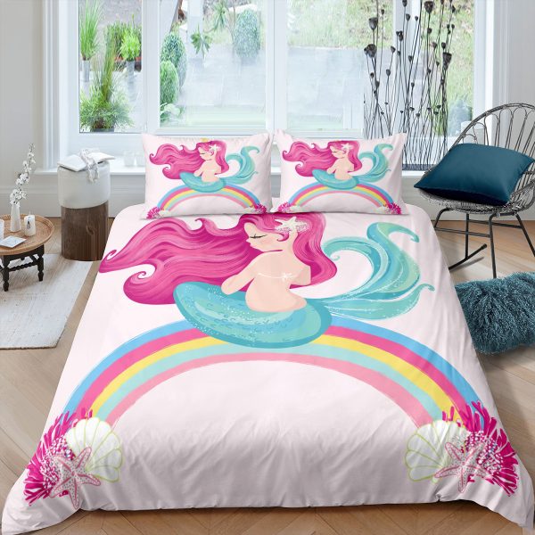 Home Textile Digital Printing Cartoon Mermaid Duvet Cover - Image 6