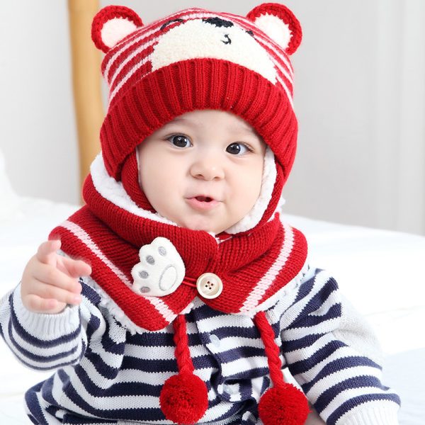 Baby Cute Bear Ear Protection  And Neck Set - Image 2