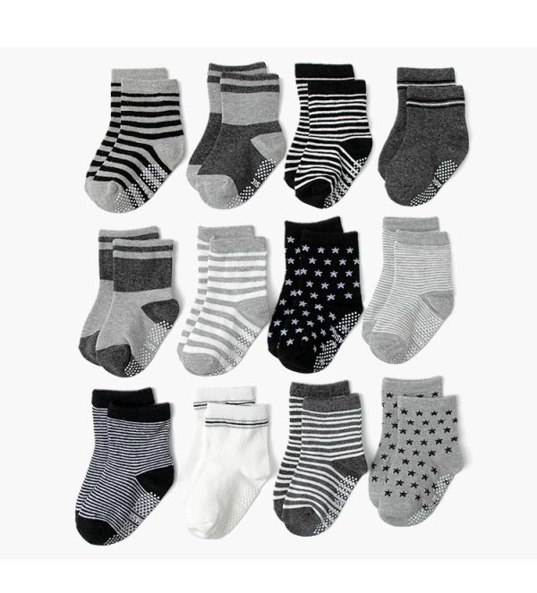 Children's Non-slip Polka Dot Cotton Floor Socks - Image 7