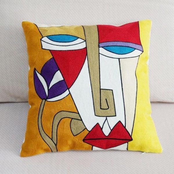 Roy Painting 1 Embroidered Cushion Cover - Image 2