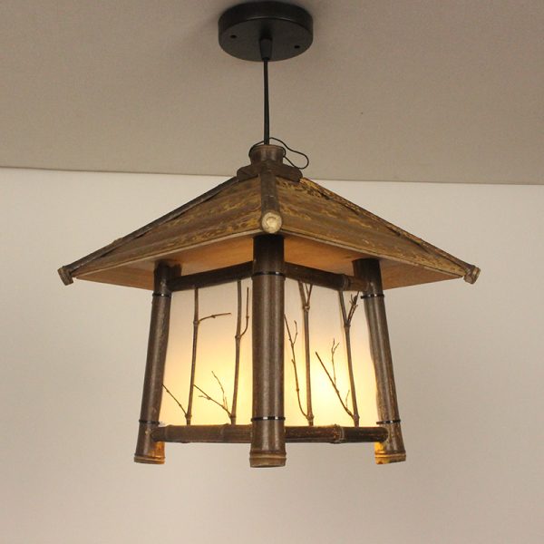 Retro Chinese Style Chandelier Tea Room Southeast Asia Chandelier Bamboo Lamp - Image 8