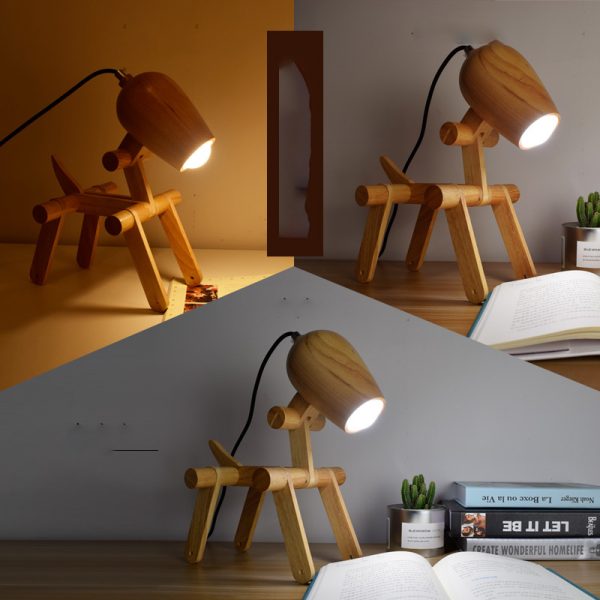 Personalized solid wood table lamp