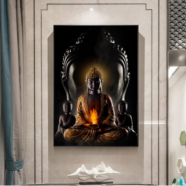 God Buddha Wall Art Canvas  Modern Buddha Canvas Art Paintings On The Wall Canvas Pictures Buddhism Posters Wall Decor - Image 5