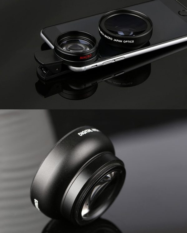 Mobile phone lens 0.45Xwide angle 12.5 times the macro external lens photography camera universal HD Combo - Image 2