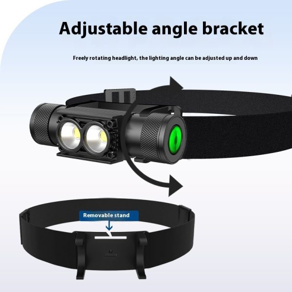 Aluminum Alloy Outdoor Strong Light Super Bright Lithium Battery Type Long Endurance Rechargeable LED Head Lamp - Image 2