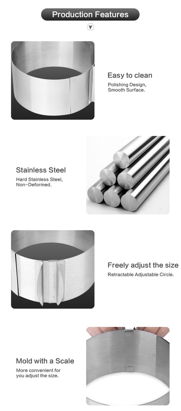 Adjustable stainless steel cake pan - Image 6