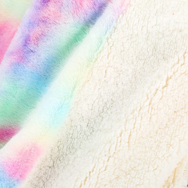 New Rainbow Tie Dye Polyester Double Layer Blanket - Image 2