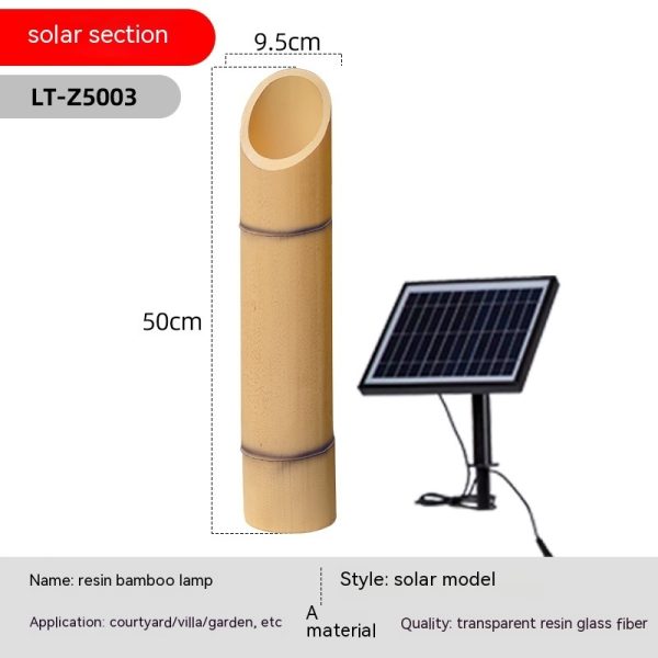 Solar outdoor waterproof simulation bamboo lamp garden - Image 5