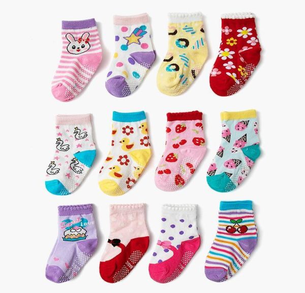 Cartoon Cotton Dispensing Non-slip Children's Socks