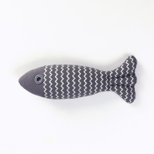 Cat Toy Funny Cat Linen Fish Pillow Self-hey Cat - Image 2