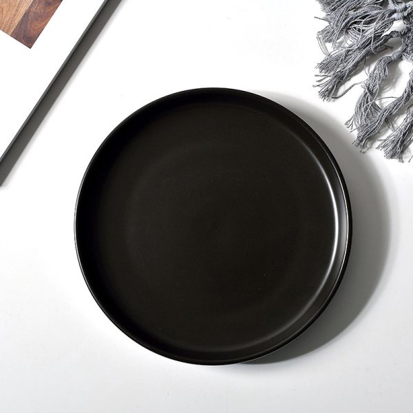 Photography Props Matte Black And White Plate Cutlery - Image 3