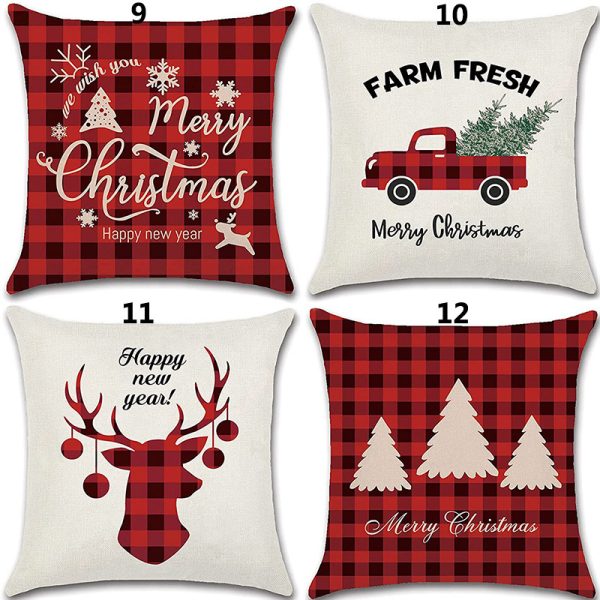 Christmas Fashion Minimalist Print Sofa Pillow Cover - Image 8