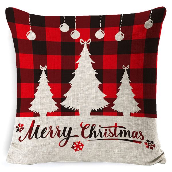 Christmas Pillow Cover Amazon New Linen Super Soft And Short Plush Cushion Seat Cushion - Image 10