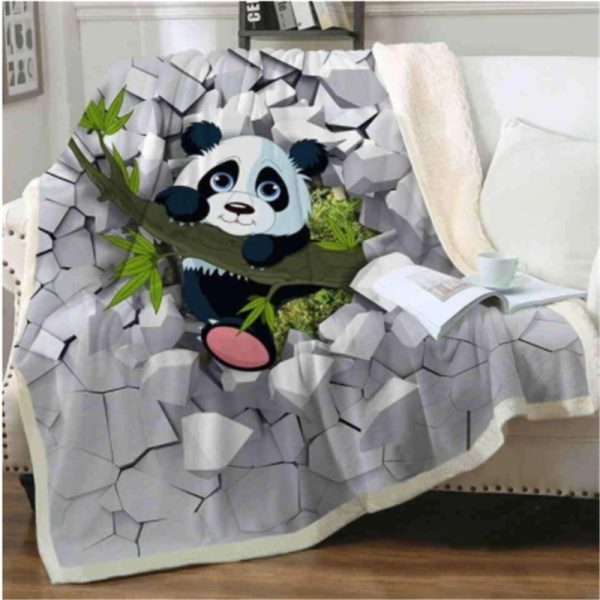 Panda series flannel blanket - Image 4