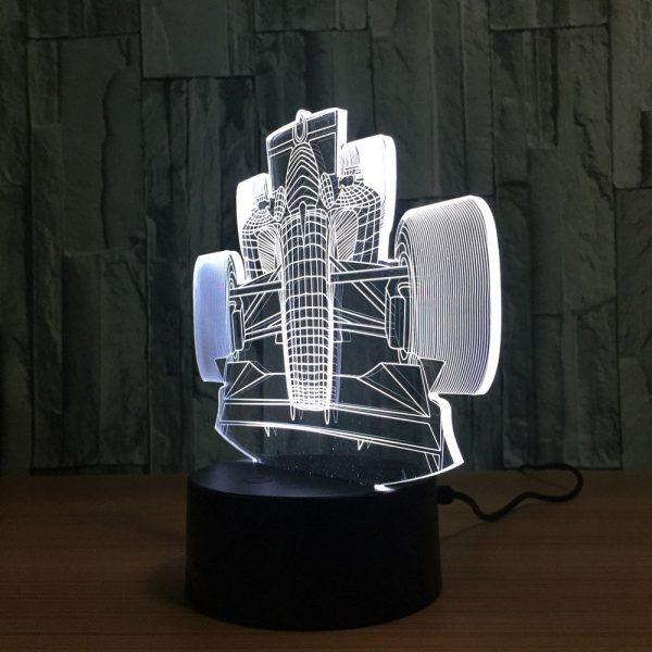 3D light creative colorful touch charging LED visual light gift atmosphere table lamp racing - Image 6