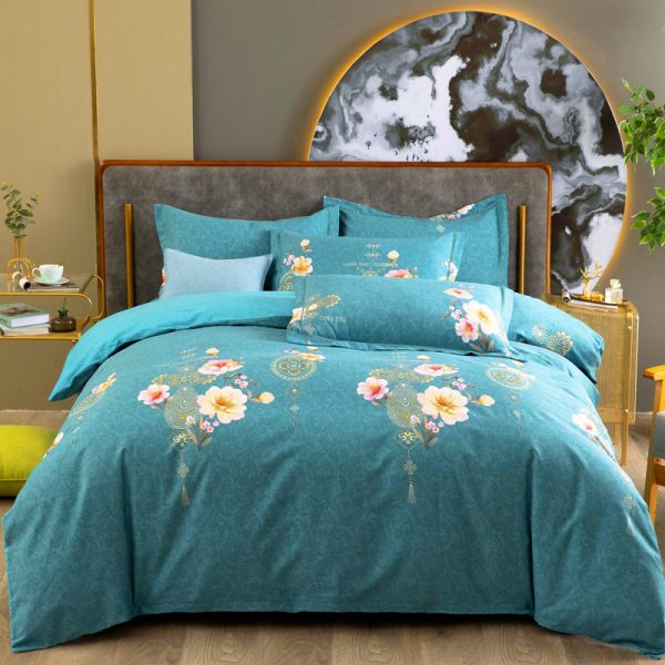 Cotton Winter Linen Quilt Cover Bedding Set - Image 9