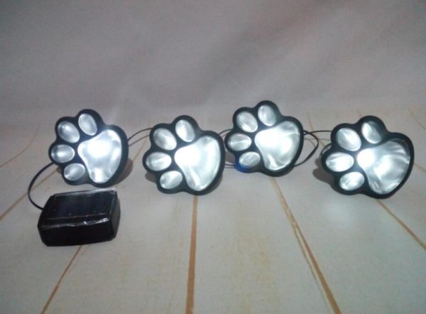 Outdoor 4 LED Solar Animal Paw Light Portable Lamp Solar Light Sensor Solar Energy Lamp Panel Camp Tent Fishing Garden Lighting - Image 3