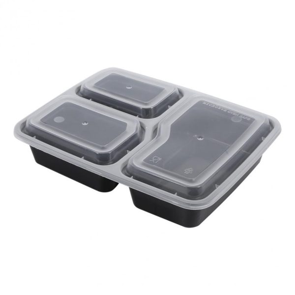 Disposable lunch box plastic fast food box lunch box lunch box takeaway package green lunch box microwave oven dishwasher - Image 5