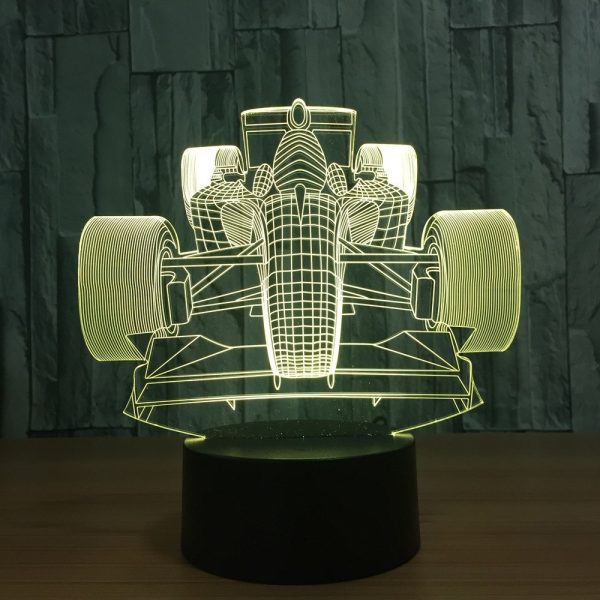 3D light creative colorful touch charging LED visual light gift atmosphere table lamp racing - Image 4