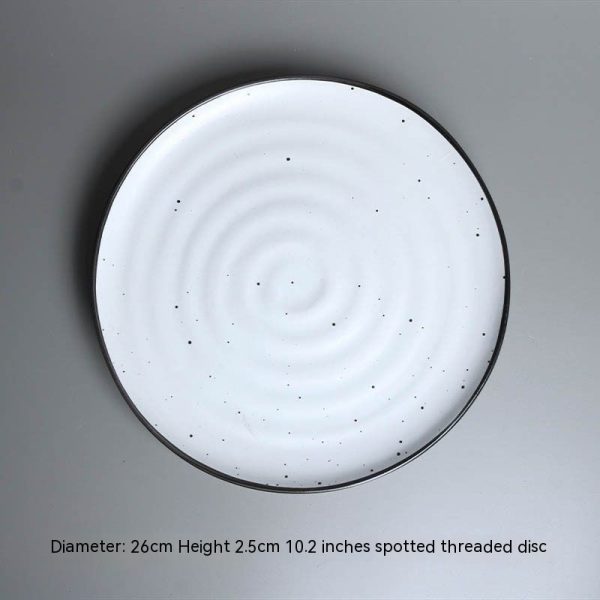 Ceramic Spot Steak Plate Decorative Tray Tableware - Image 2