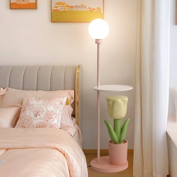 Tulip Floor Lamp Children's Bedroom Bedside Lamp Net Red Decoration Pieces