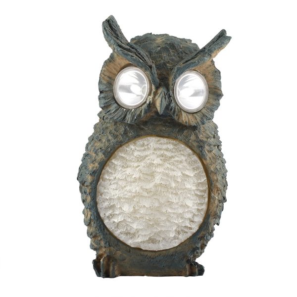 Cute Owl shaped LED Solar Lawn Light Decoration Lamp for Garden Yard Pathway Patio(Warm White)